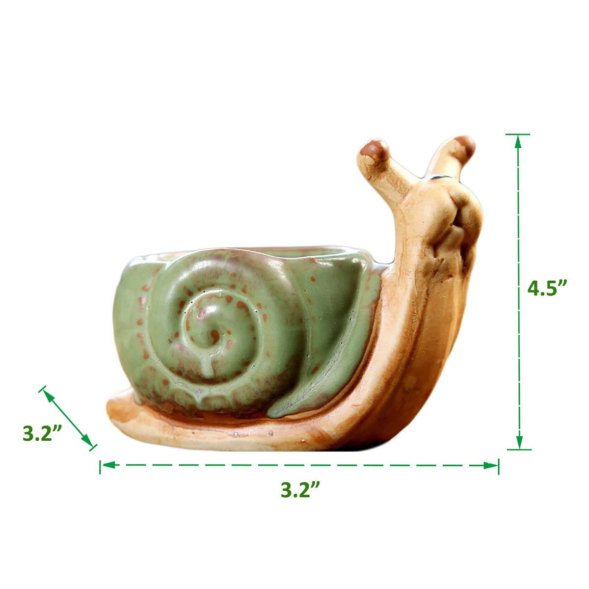 DIYOMR indoor/outdoor plant pot snail adds whimsy to any room.