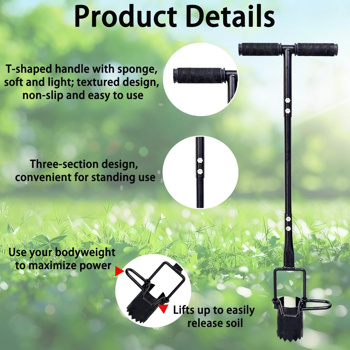 Dizvilz bulb planter allows up to 9.4 cm depth for deep placements