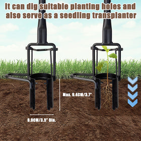 Dizvilz bulb planter creates an 8.9 cm hole diameter for bulbs