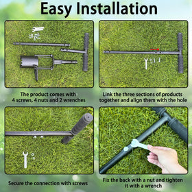 Dizvilz bulb planter with serrated base for stable holes