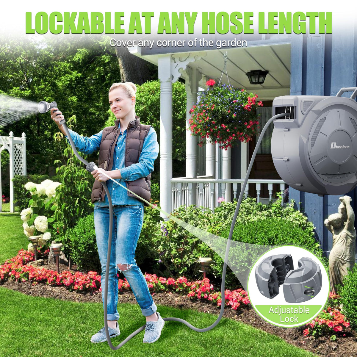 Dkenicor 150 ft hose ideal for large patios and yards