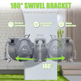 Dkenicor 180-degree swivel bracket enabling flexible watering angles