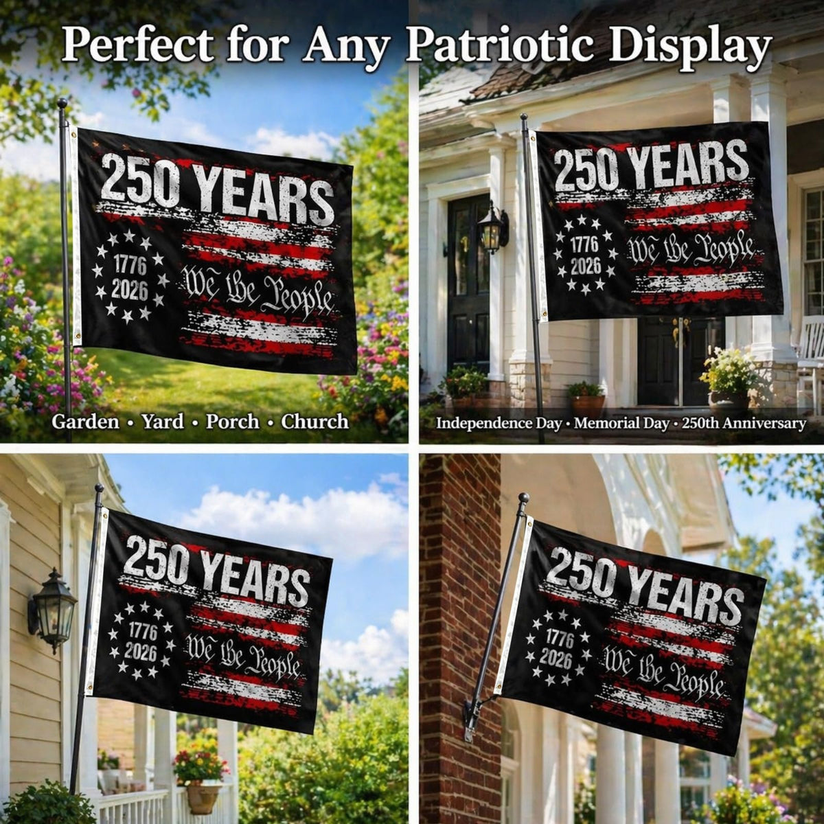 DKJOAZ tear-resistant edges flag boosts durability in windy or rainy conditions.