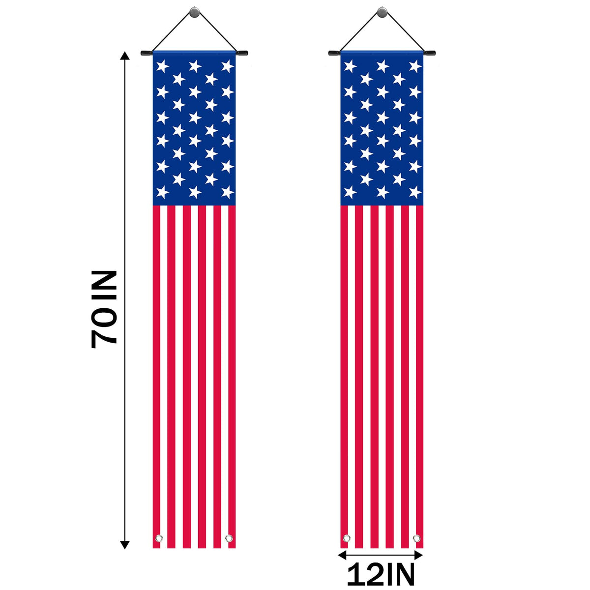 Dkomekii patriotic decor banner for fence or garden outdoor display.