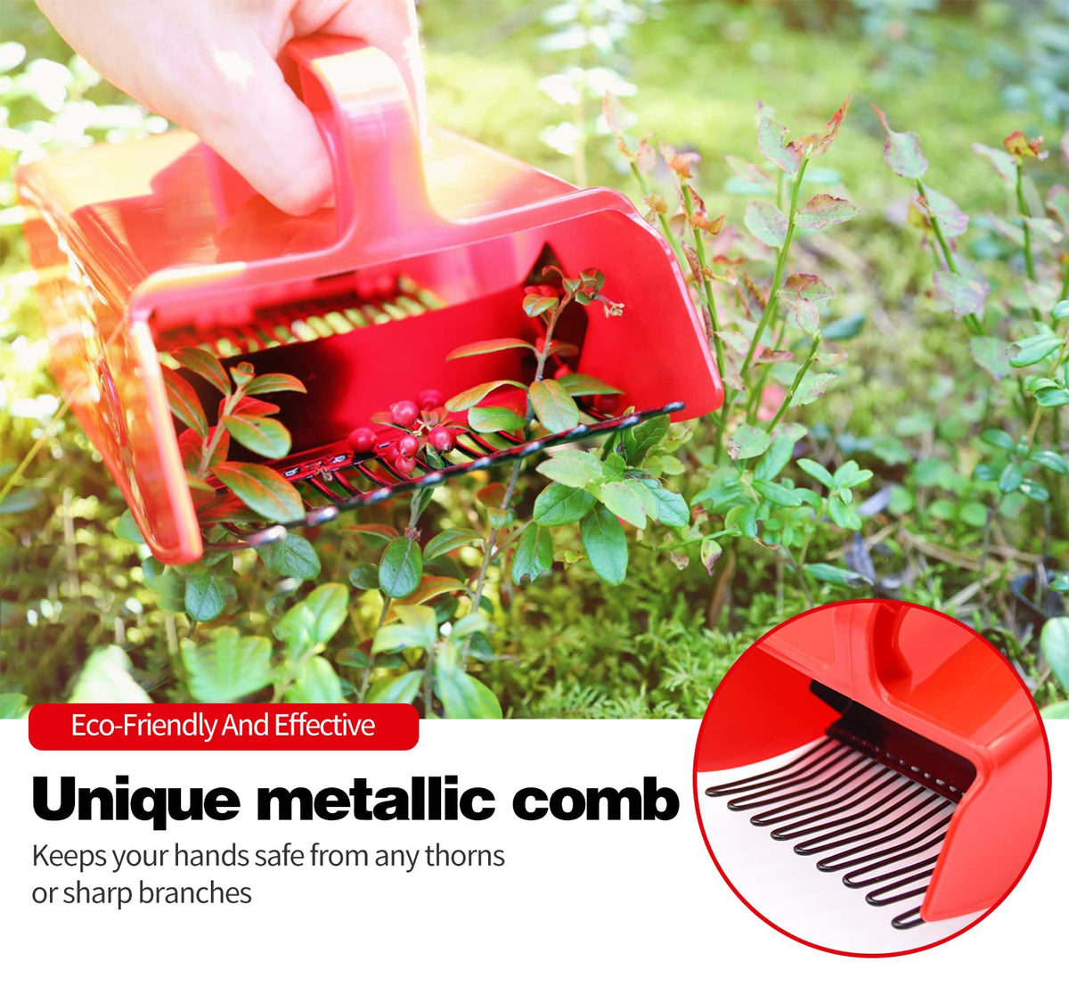 DKOVN Berry Picker ergonomic handle for comfortable all-day picking