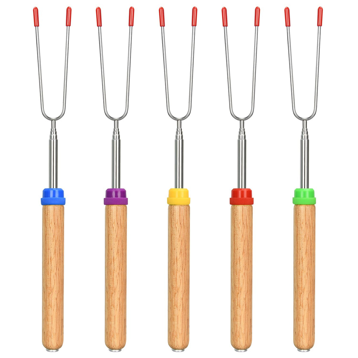 DkOvn green rotating marshmallow stick for even toasting around the campfire.