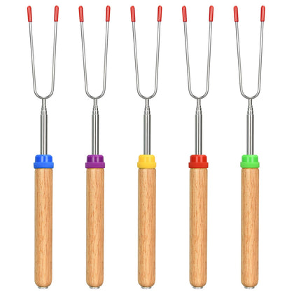 DkOvn green rotating marshmallow stick for even toasting around the campfire.