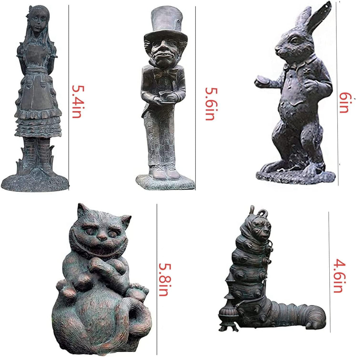 DKUWBJAS Alice Mad Hatter statue ideal for patio decor