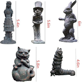 DKUWBJAS Alice Mad Hatter statue ideal for patio decor