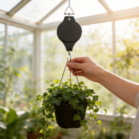 DKUWBJAS two-piece set enables versatile hanging of baskets and feeders.