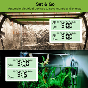 DL Wholesale Grow1 240V timer digital display for precise 1-minute cycles.