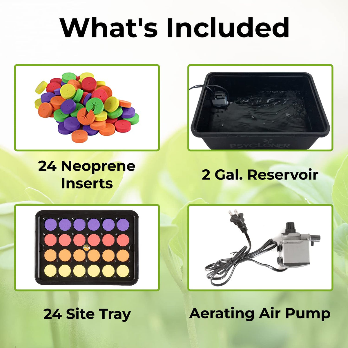 DL Wholesale Psycloner aeration-pump closeup emphasizes oxygen delivery for roots.