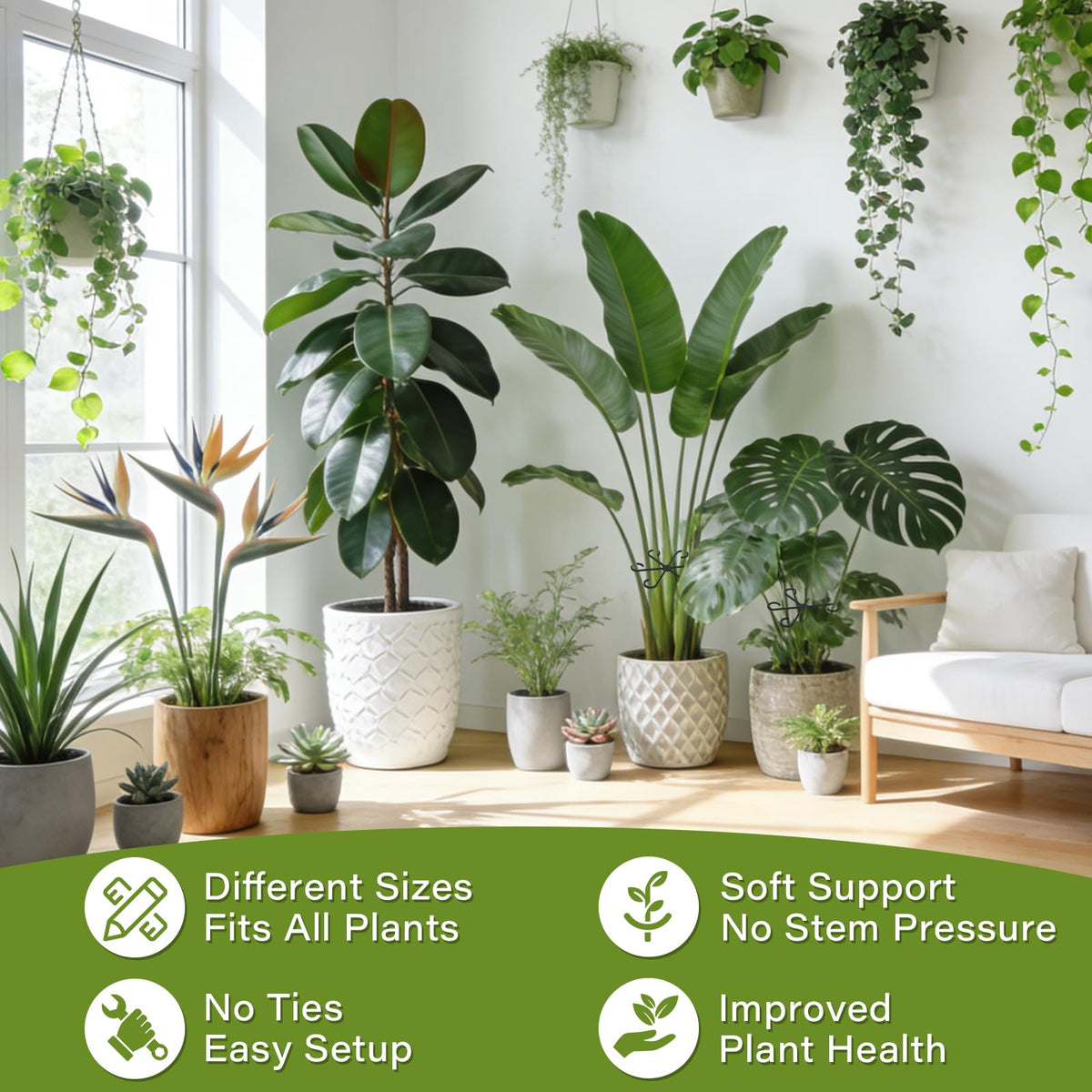 DLEHSRUU versatile plant stakes suitable for vines, foliage, and flowers