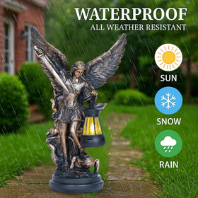 Dlfghos weather-resistant resin statue withstands sun and rain for outdoor use