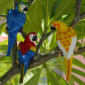 Dlfghos resin parrot tiki bar decor enhances patio ambiance