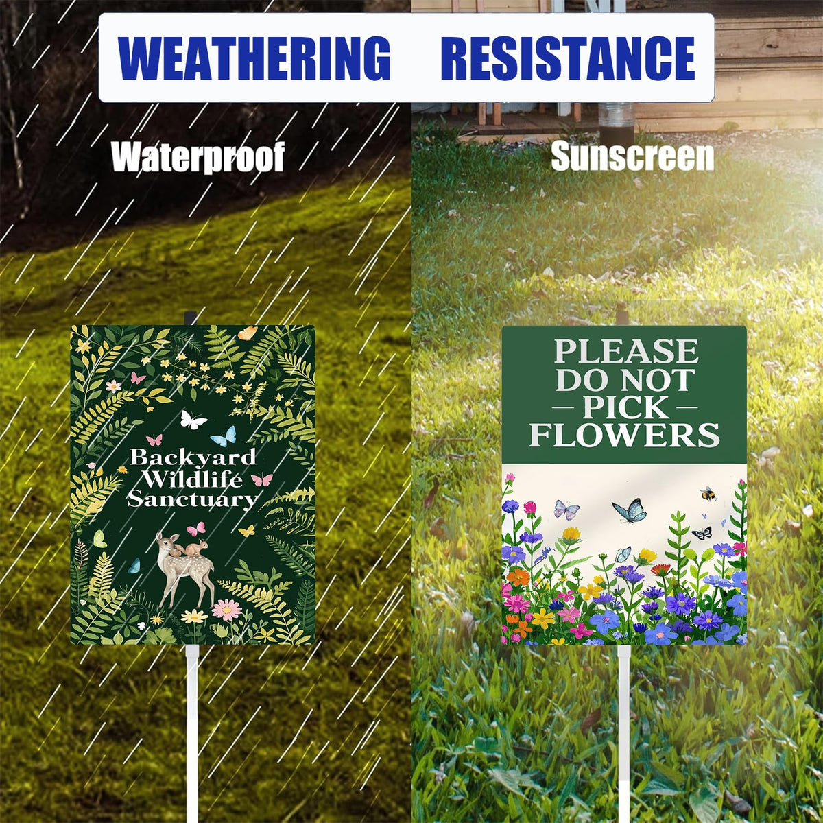 Dlonvoh easy-install aluminum yard sign ready for outdoor mounting