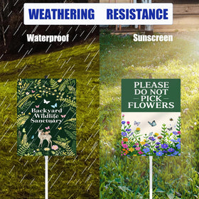 Dlonvoh easy-install aluminum yard sign ready for outdoor mounting