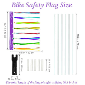 Dlugopis bicycle safety flag waterproof for rainy-day rides