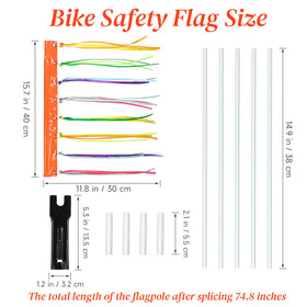 DLUGOPIS safety orange flag increases rider visibility in traffic