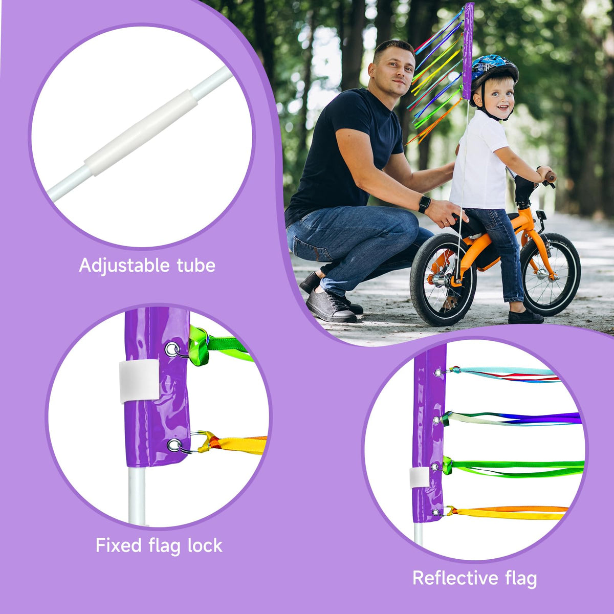 Dlugopis telescopic flag pole 6ft easy to adjust