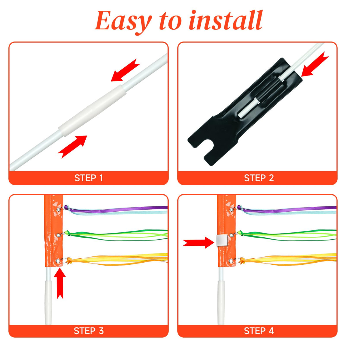 DLUGOPIS telescopic flag pole adjusts to different heights for comfort