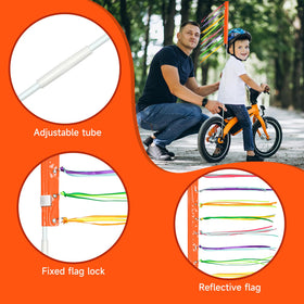 DLUGOPIS trike flag with mounting bracket for easy back-of-vehicle mounting