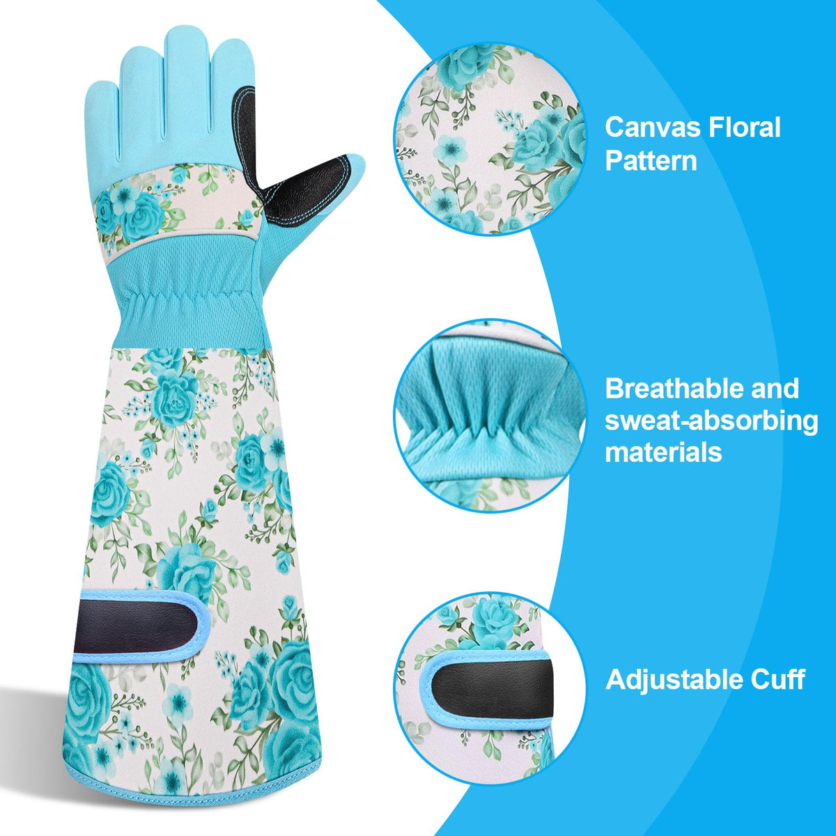 DLY gardening gloves microfiber palms offer strong grip in wet conditions.