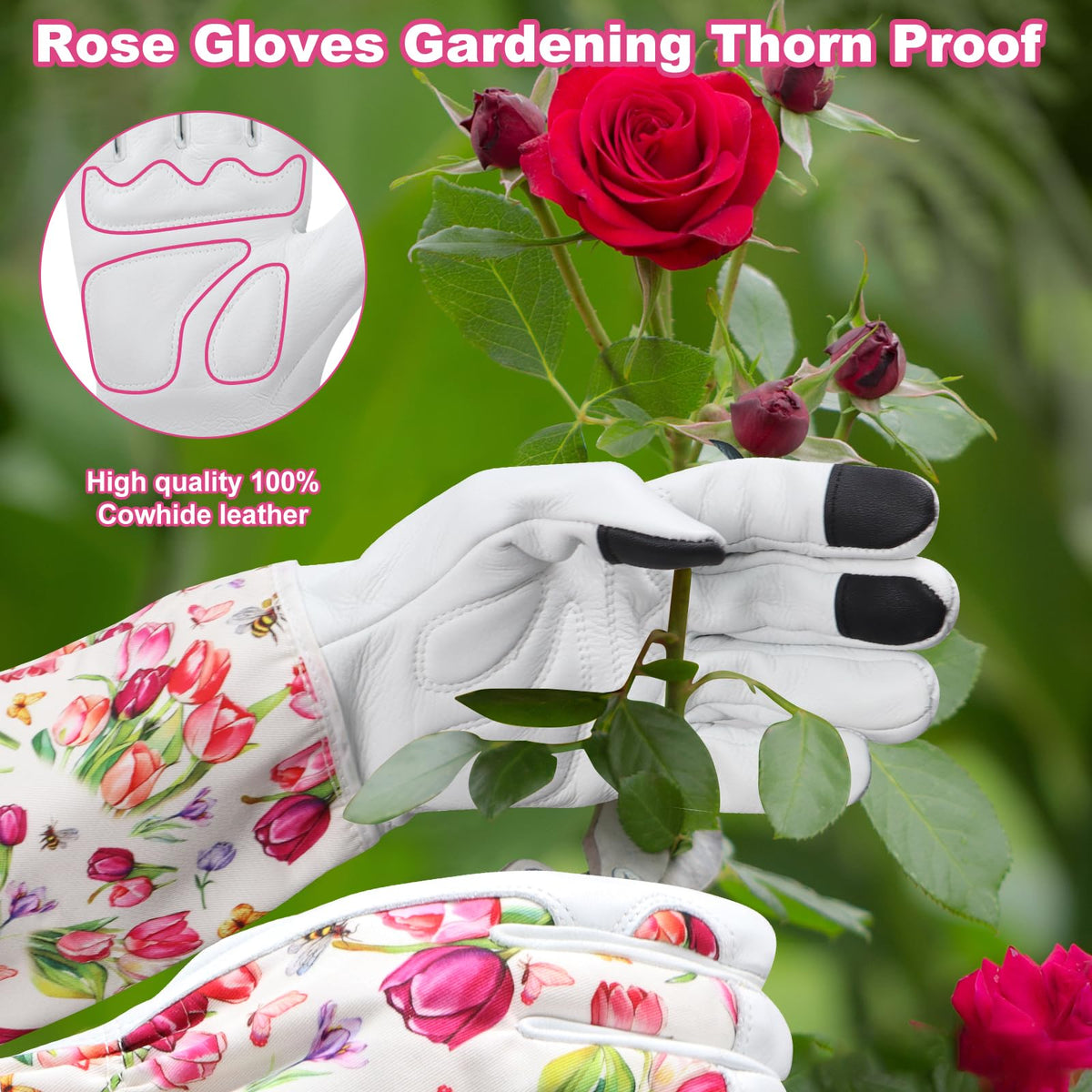 DLY Rose Gloves three-finger touch design lets you use devices glove-on