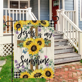 Dlzdn sunflowers garden flag detail highlights bright petals and inviting visuals