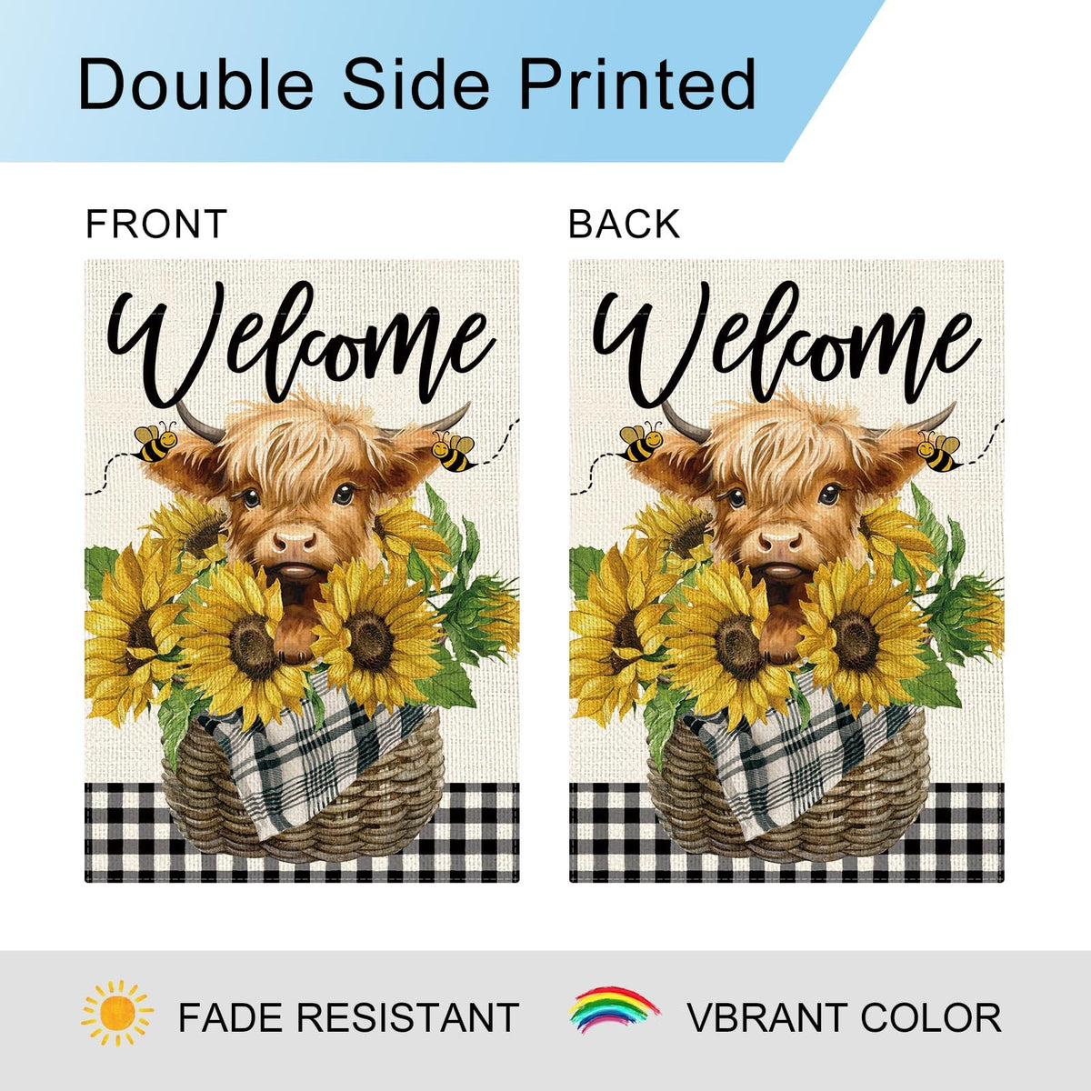 Dlzdn flag hung on a stand, ideal for deck or entryway display.