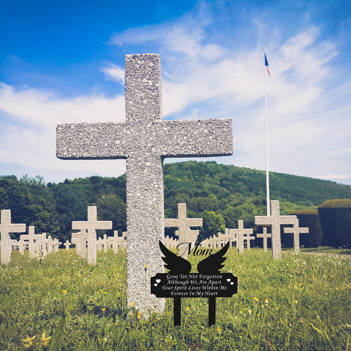 DMHMXZ outdoor memorial plaque designed to withstand courtyard and garden settings.