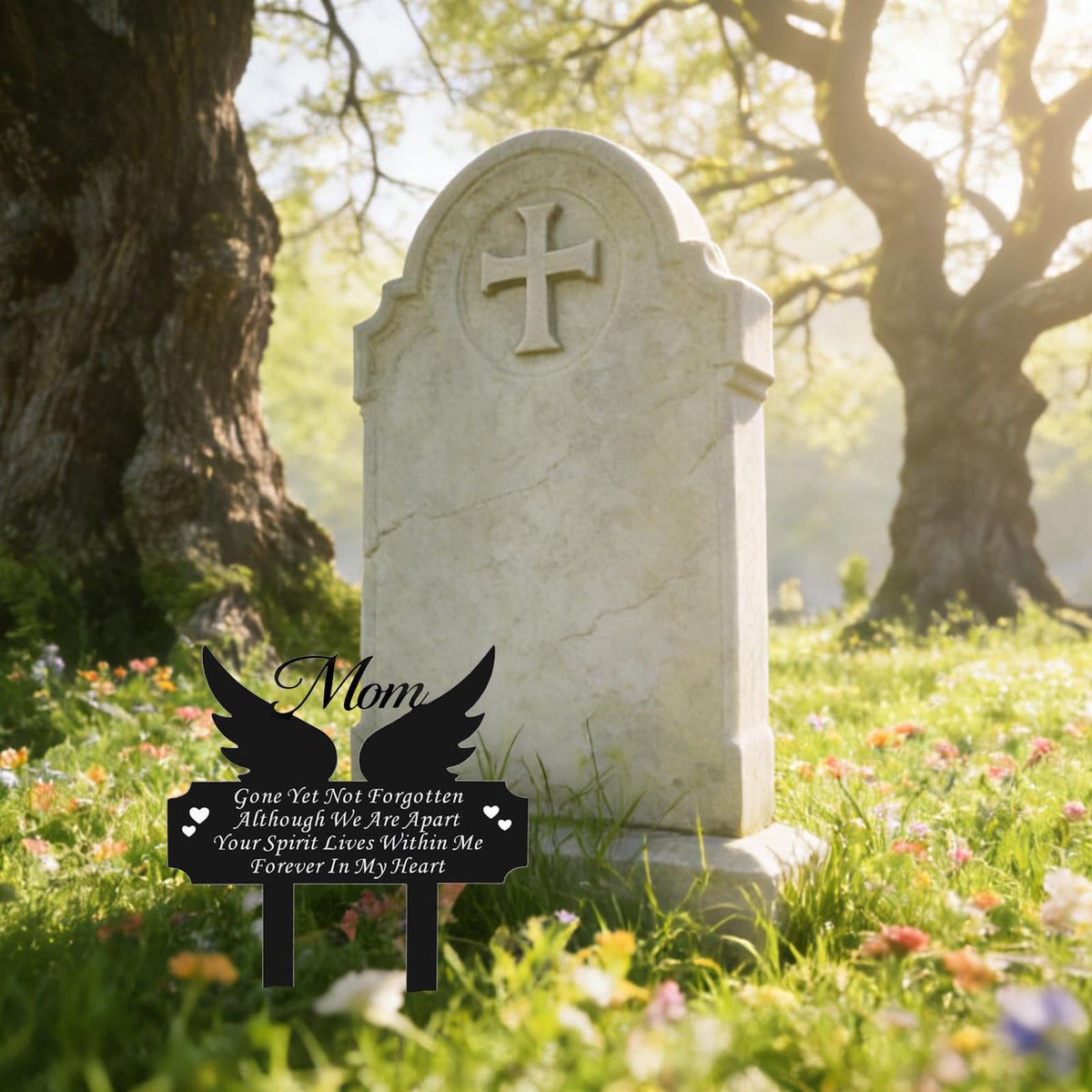 DMHMXZ personalized grave marker for loved ones ideal for lawns or grave plots.