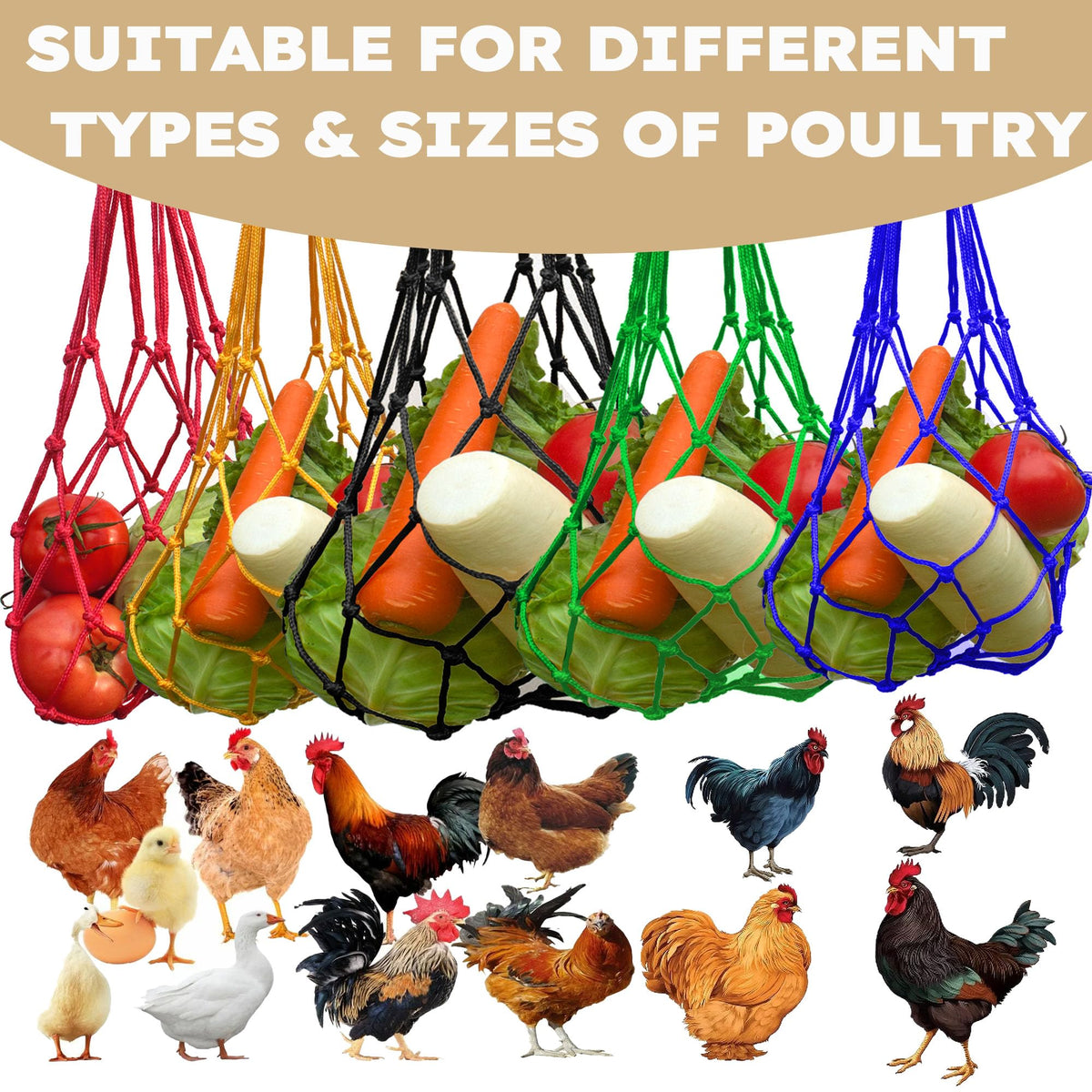 DMIMIA easy-install poultry feeder for chickens and ducks in any coop