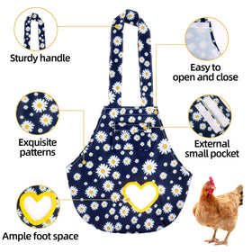 Dmnnlp chicken holder bag secure handle and reinforced Velcro closures.