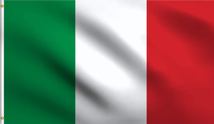 DMSE Italy flag 2x3ft on outdoor display with fade-resistant colors.