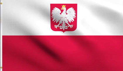 DMSE Poland flag 2x3ft outdoor, fade-resistant color for sunny exteriors