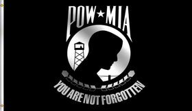 DMSE POW/MIA flag 2x3 ft for outdoor display with UV-resistant colors