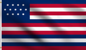 DMSE Serapis John Paul Jones 1779 flag front view with vivid, fade-resistant colors.