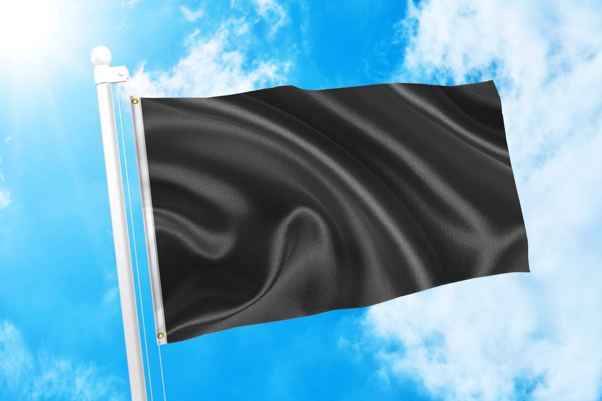 DMSE flag 2x3 solid black with fade-resistant color for long-term displays.