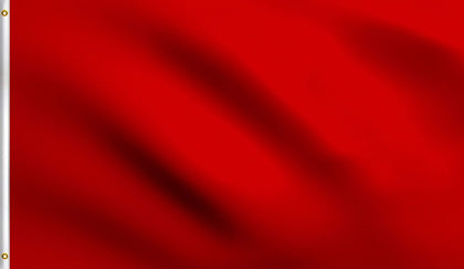 DMSE Solid Red Flag front view showing vibrant color for outdoor display
