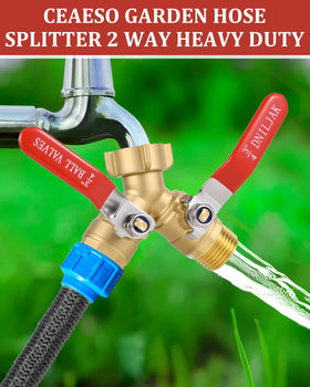 DNILJAK three-quarter-inch GHT thread hose splitter for broad compatibility.