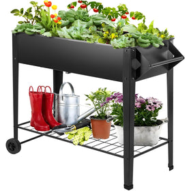 DNKMOR 32in tall raised garden bed with wheels for easy mobility
