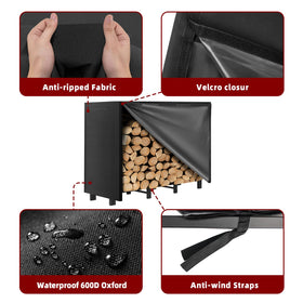 DNKMOR elevated wood rack 5.1 inch off-ground for moisture control
