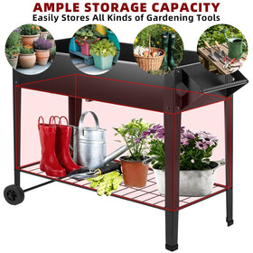 DNKMOR ergonomic-height raised bed designed for comfortable gardening