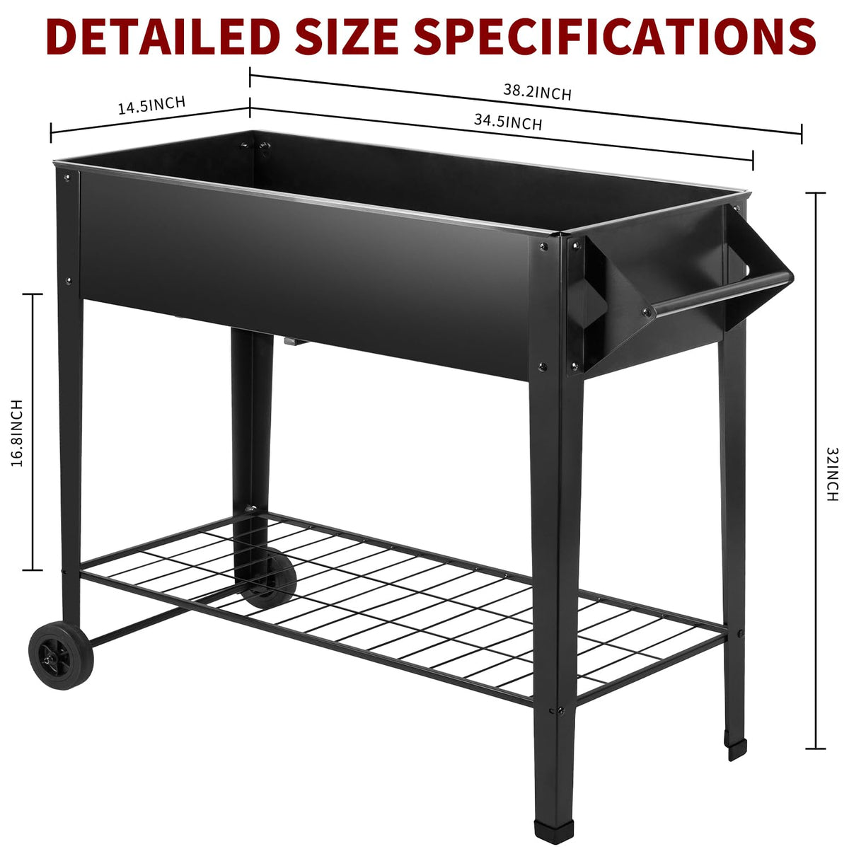 DNKMOR portable outdoor garden bed suitable for patios and balconies