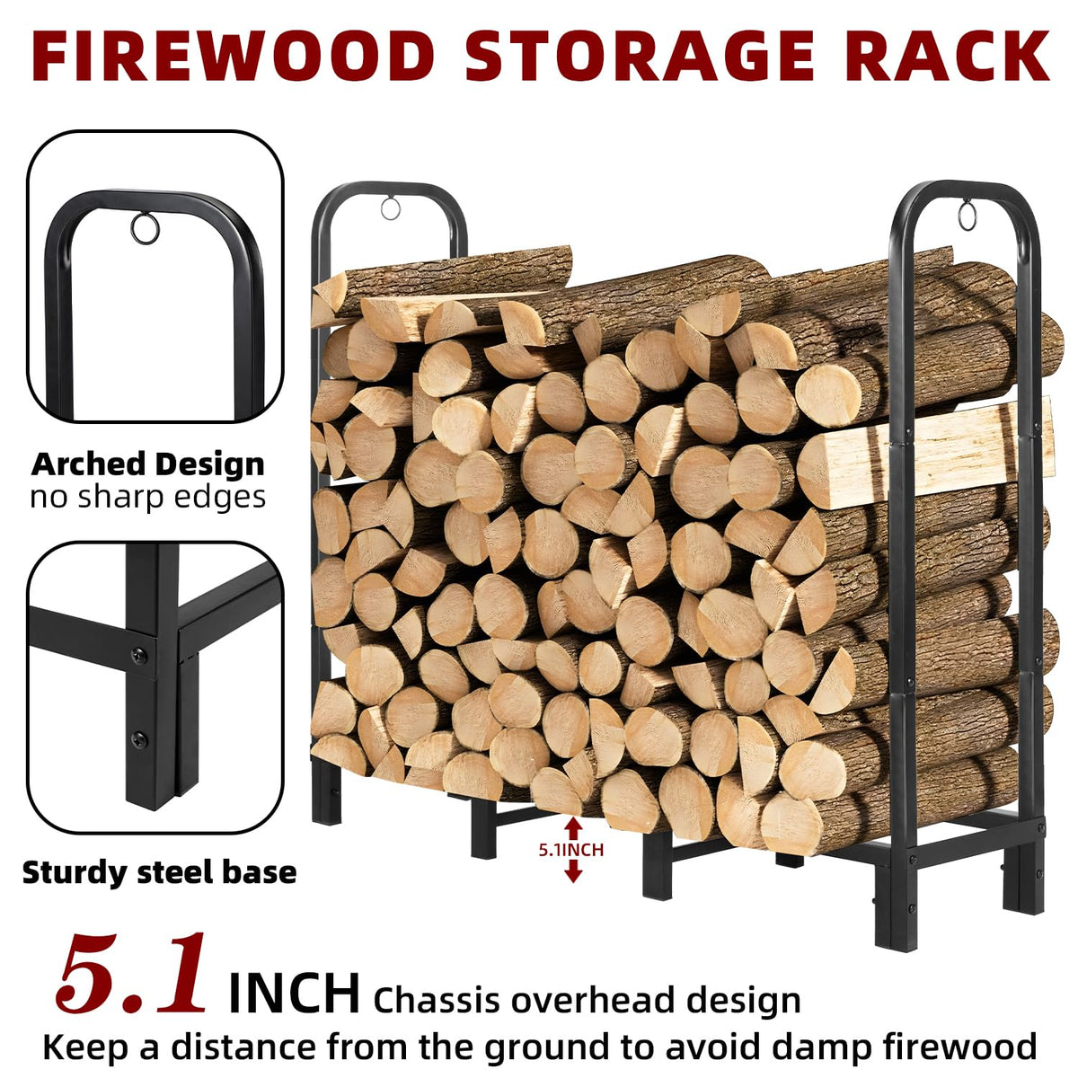 DNKMOR waterproof 600D Oxford cover protects wood from elements