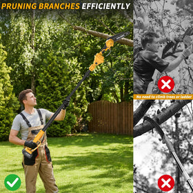 DNLBBO telescopic pole fully extended to 9.5 ft reach
