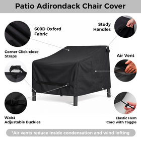 Dntorx chair cover sturdy handles enable easy one-person fitting.