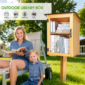 DNTYUISS Outdoor Library Box windows view emphasizes weather-ready design and visibility.