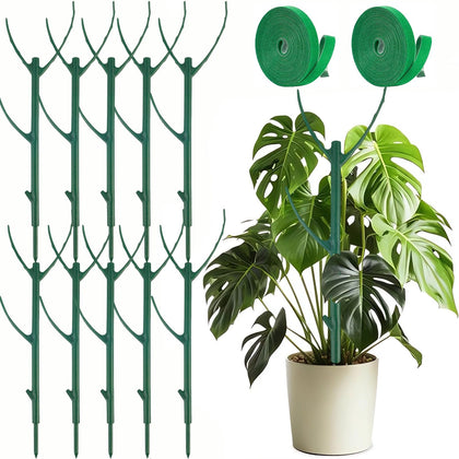 DNUZEWR Monstera stake stackable 10-pack supports climbing plants neatly